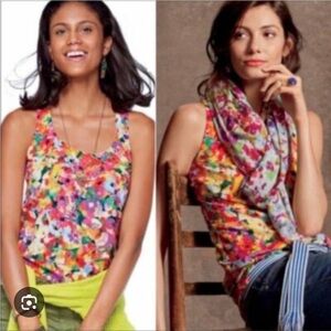 Cabi Luisa floral print racerback tank top size medium